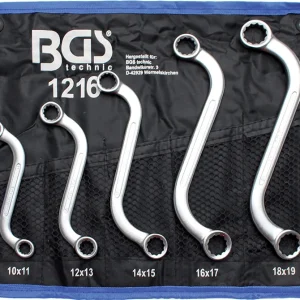 SET 5 PEZZI, CHIAVI DOPPIO ANELLO TIPO “S”, 10X11-18X19 MM BGS1216