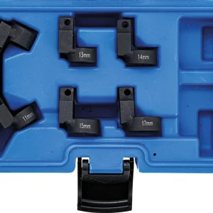 SET 5 PEZZI, CHIAVI DOPPIO SNODO PER LINEE TUBI, CON TESTE INTERCAMBIABILI, ATT. 3/8”, 11-17 MM BGS6895