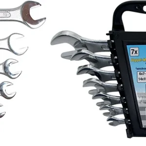 SET 7 PEZZI, CHIAVI FISSE FORCHETTA DOPPIE 6/22mm BGS30030