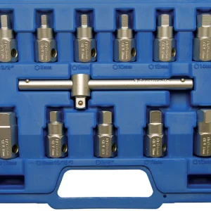 SET 12 PEZZI, CHIAVI PER TAPPI SCARICO OLIO BGS1017