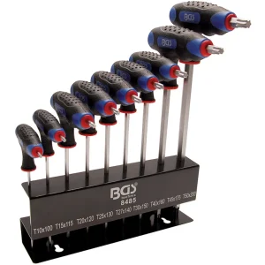 SET 9 PEZZI CHIAVI TORX PIEGATE CON IMPUGNATURA, TX10-TX50 BGS8485