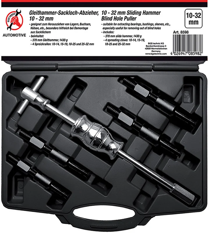 SET 16 PEZZI, ESTRATTORE CON MARTELLO MASSA BATTENTE BGS8598