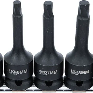 SET 7 PEZZI, DI ESTRATTORI PER VITI, ATT. 1/2”,4 - 12 MM BGS7004