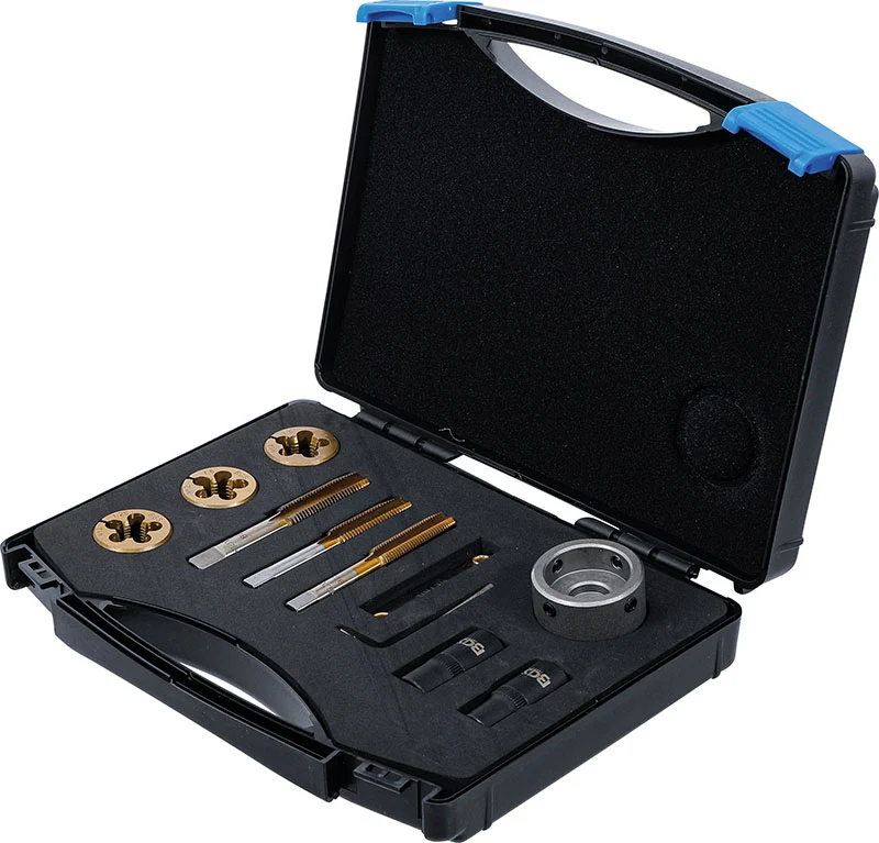 SET 12 PEZZI, MASCHI E FILIERE PER MOZZI E DADI RUOTA BGS71039