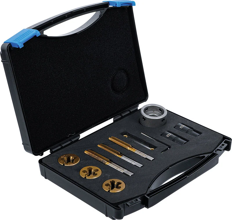 SET 12 PEZZI, MASCHI E FILIERE PER MOZZI E DADI RUOTA BGS71039