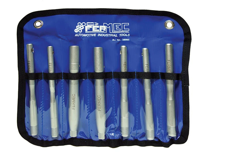 SET 7 PEZZI, PERNI DI GUIDA PER MONTAGGIO RUOTE Fermec 38985