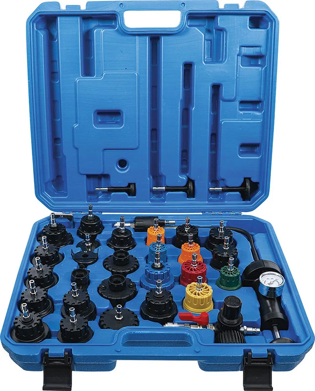 SET 32 PEZZI, TESTER PER PRESSIONE DEL RADIATORE E DEI SISTEMI RAFFREDAMENTO BGS6867