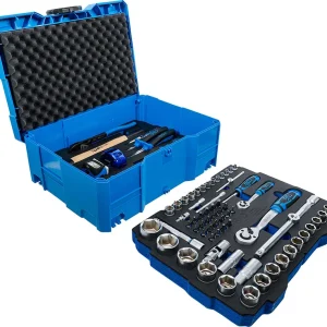 SET 77 PEZZI, UTENSILI ATT. 1/4" E 1/2", BGS SYSTAINER® BGS3357