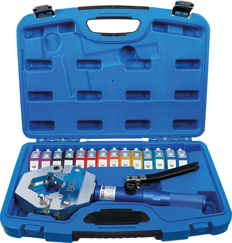 SET DI PINZE CRIMPARE IDRAULICHE, PER CONNESSIONI PRESSIONE SU TUBI FLESSIBILI BGS72093