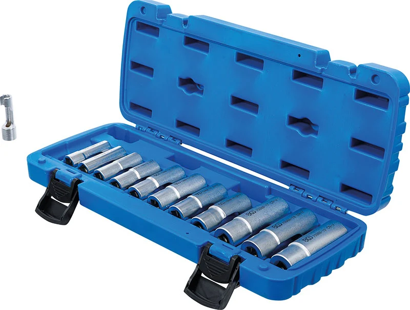 SET 12 PZ,BUSSOLE SPECIALI SCANALATE,ATTACCO 3/8”,5-19 MM BGS70988