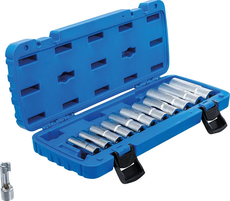 SET 12 PZ,BUSSOLE SPECIALI SCANALATE,ATTACCO 3/8”,5-19 MM BGS70988