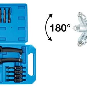 SET RIVETTATRICE CON TESTA GIREVOLE 360° BGS438