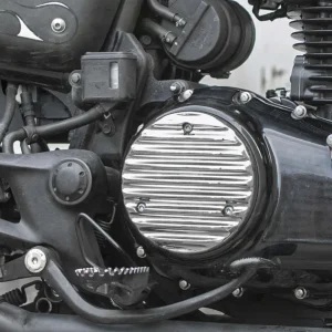 Shiny Right 'Ribbed' Engine Cover Honda