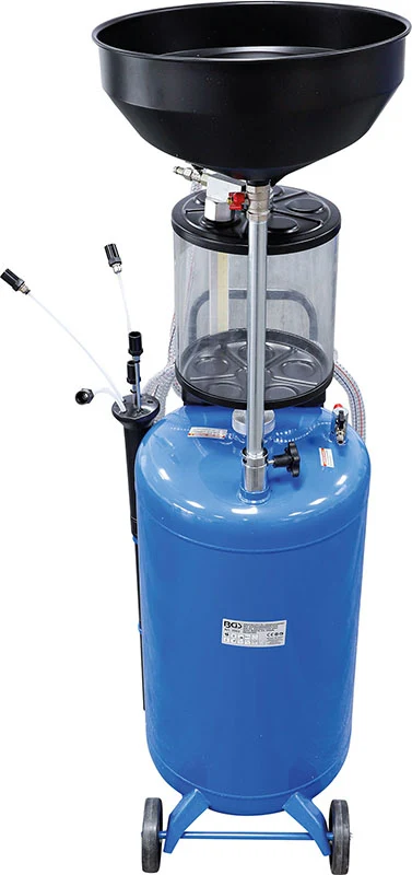 UTENSILE PNEUMATICO PER L'ASPIRAZIONE E LA RACCOLTA DELL'OLIO USATO, 80 LITRI BGS7003