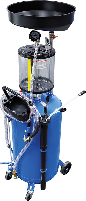 UTENSILE PNEUMATICO PER L'ASPIRAZIONE E LA RACCOLTA DELL'OLIO USATO, 80 LITRI BGS7003