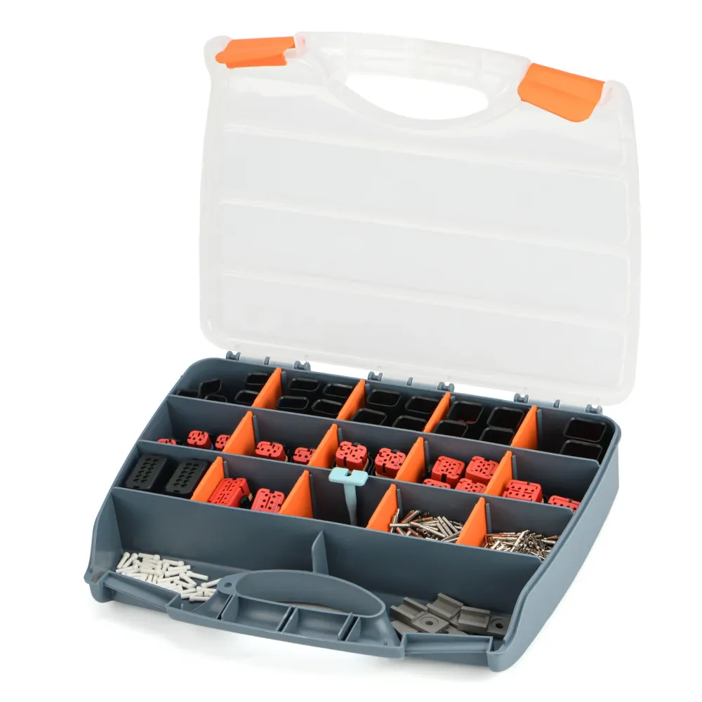 Kit de conectores AMP-268 AMPSEAL com 16 conectores em configurações de 2, 3, 4, 6, 8 e 12 pinos, conectores elétricos aut...